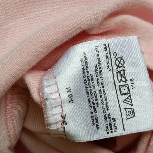 old navy pink striped comfy jumpsuit 3-6 months baby girl - Picture 2 of 7